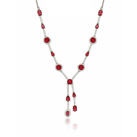 Red Zirconia Necklace