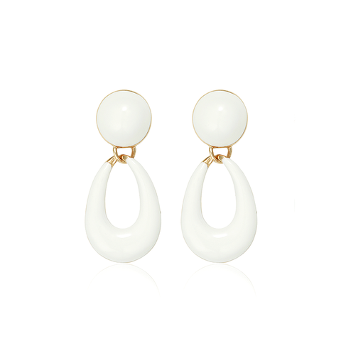 White Minimalist Earrings