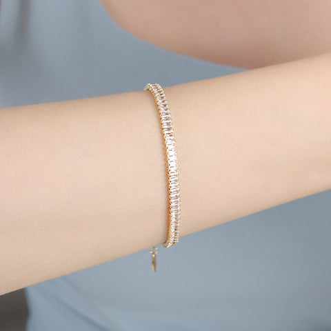 Champagne Gold White Zirconia Bracelet