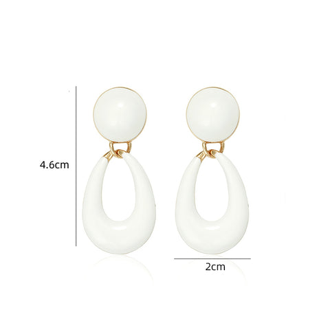 White Minimalist Earrings