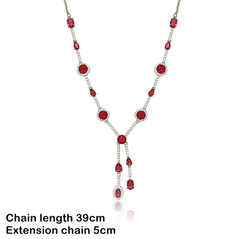 Red Zirconia Necklace