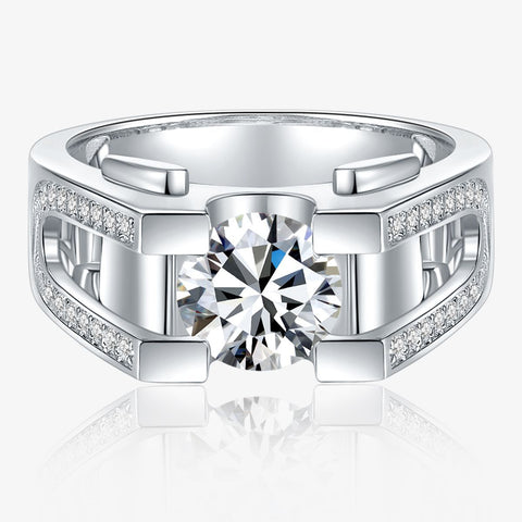 2 Carat Moissanite Deluxe Fine Men's Ring