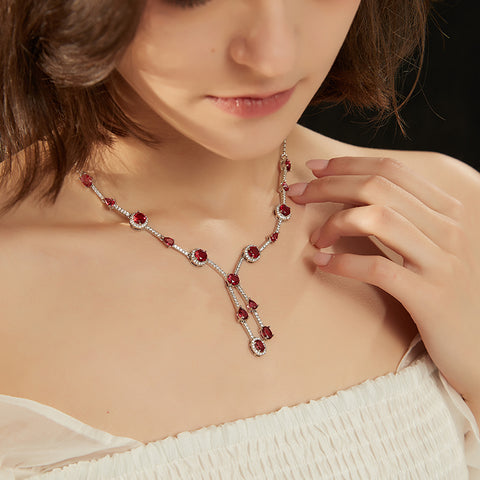 Red Zirconia Necklace