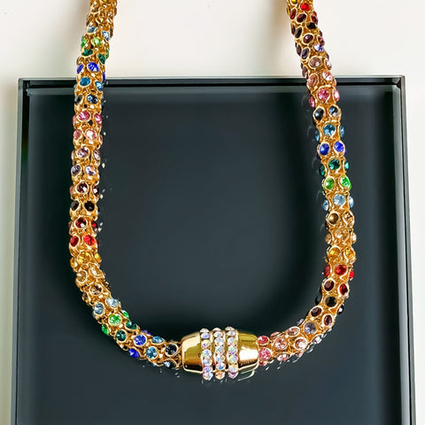 Coloured Artificial Crystal Necklace