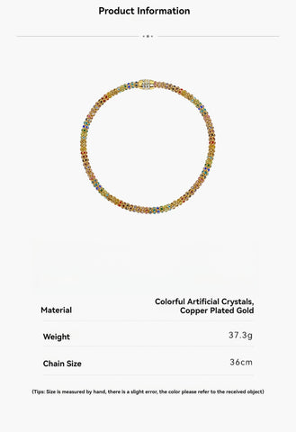 Coloured Artificial Crystal Necklace