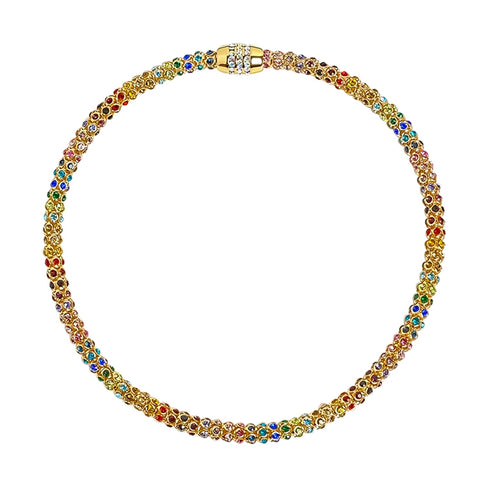 Coloured Artificial Crystal Necklace