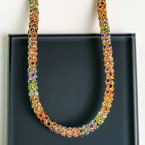 Coloured Artificial Crystal Necklace