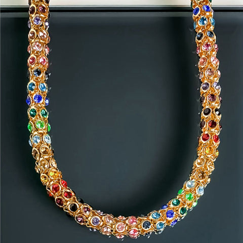 Coloured Artificial Crystal Necklace