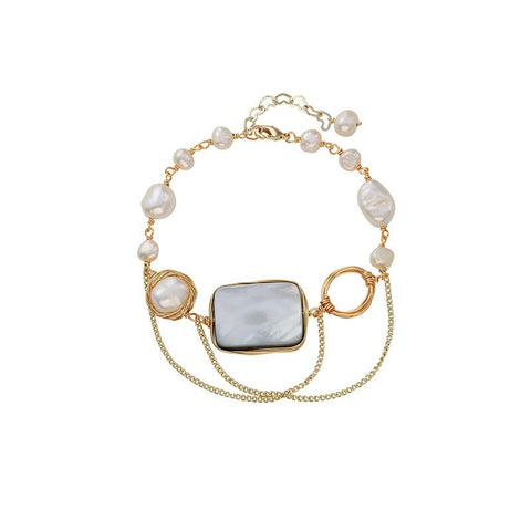 Baroque Pearl Shell Bracelet