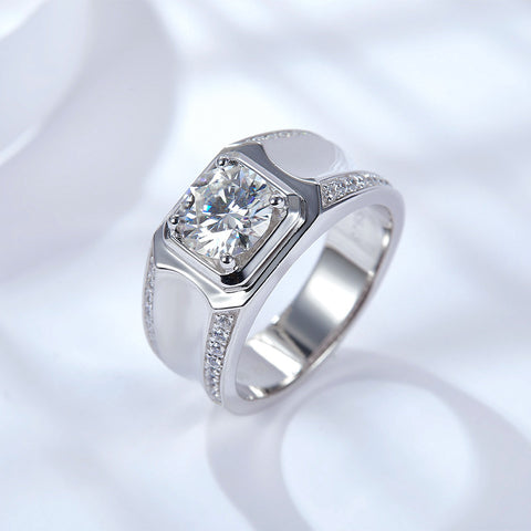 2 Carat Moissanite Fashion Men's Ring