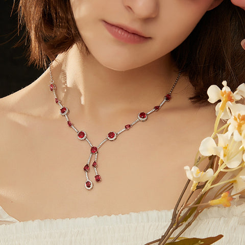 Red Zirconia Necklace