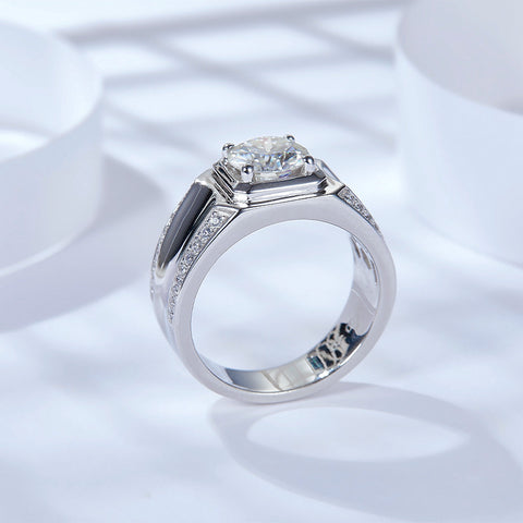 2 Carat Moissanite Fashion Men's Ring