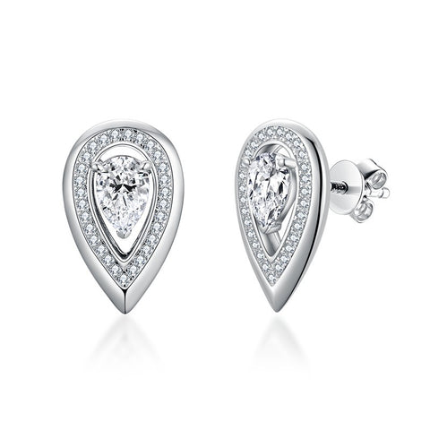 1Ct Drop Moissanite Earrings