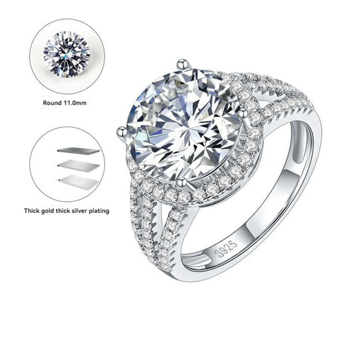 5 Ct Moissan Diamond Engagement Ring