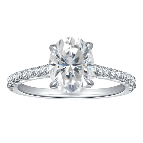 2 Ct Moissanite Dove Egg Engagement Ring