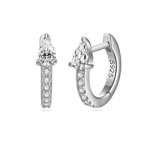 Moissanite Drops 3.5mm U-Shaped Snake Bone Stud Earrings