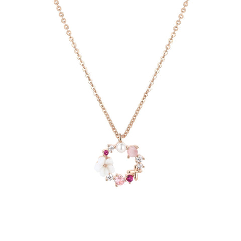 Pink Flower Necklace