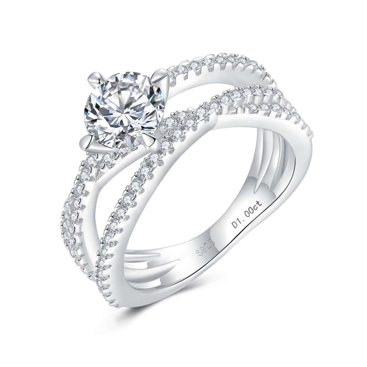 1 carat moissanite ring