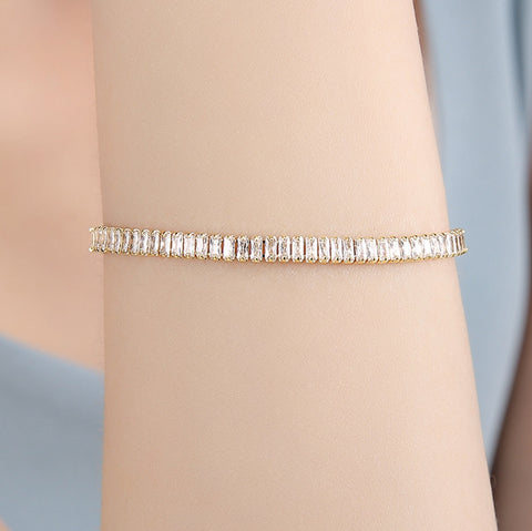 Champagne Gold White Zirconia Bracelet