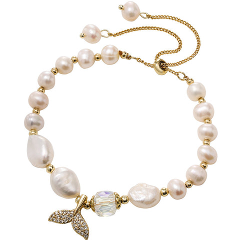 Fishtail baroque pearl bracelet women