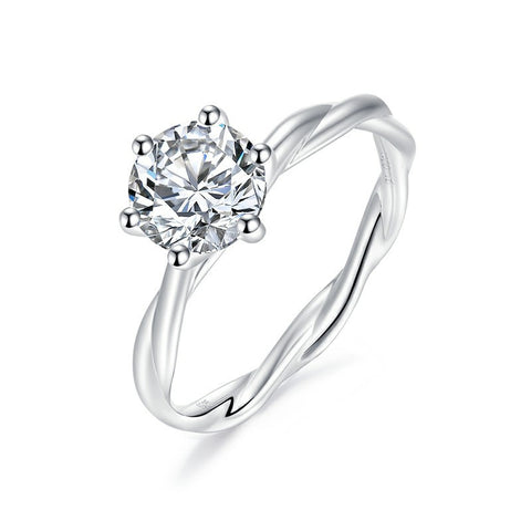 1 Carat Vine Six Claw Moissanite Ring