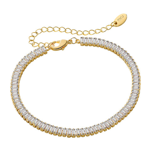 Champagne Gold White Zirconia Bracelet