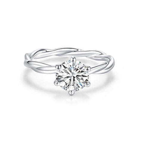 1 Carat Vine Six Claw Moissanite Ring