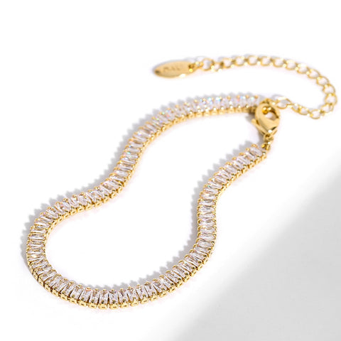 Champagne Gold White Zirconia Bracelet