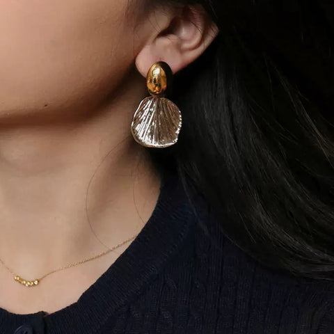 Irregular Textured French Earrings