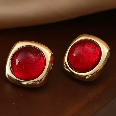 Vintage Red Earrings