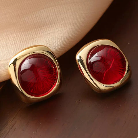 Vintage Red Earrings