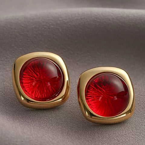 Vintage Red Earrings