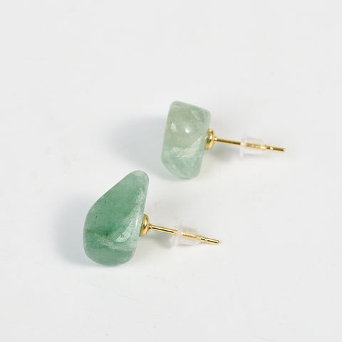 Natural Crystal Polished Random Shape Earrings