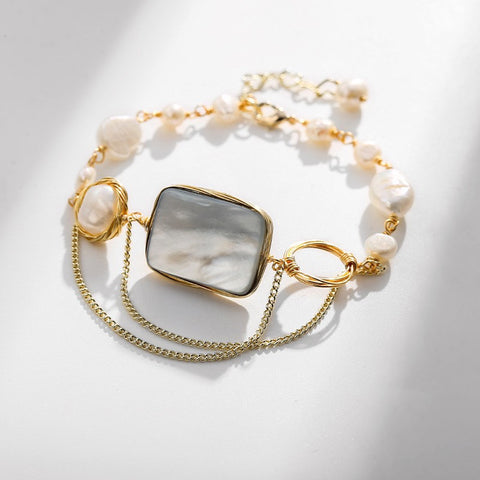 Baroque Pearl Shell Bracelet