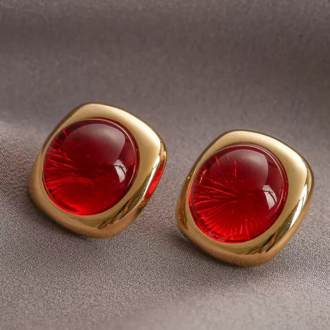 Vintage Red Earrings