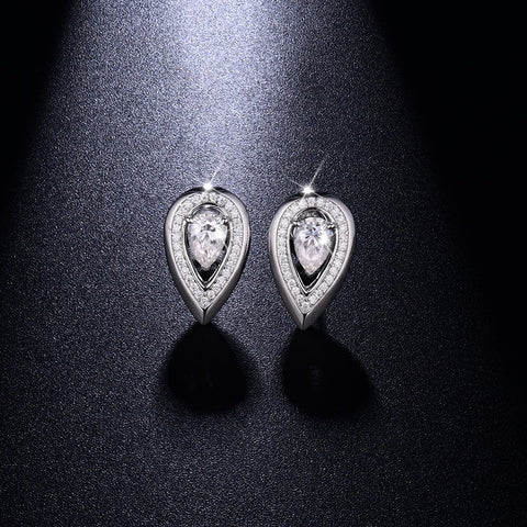 1Ct Drop Moissanite Earrings