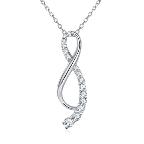 S925 Silver Moissanite 0.5Ct Pendant Necklace