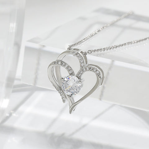 Double Heart Pendant Necklace