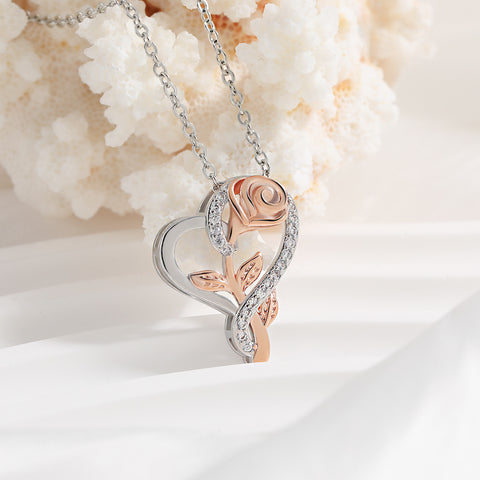 Rose Heart Wrap Necklace